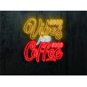 Carteles de Neón Led - Luces de neón "Good vibes and good coffee"
