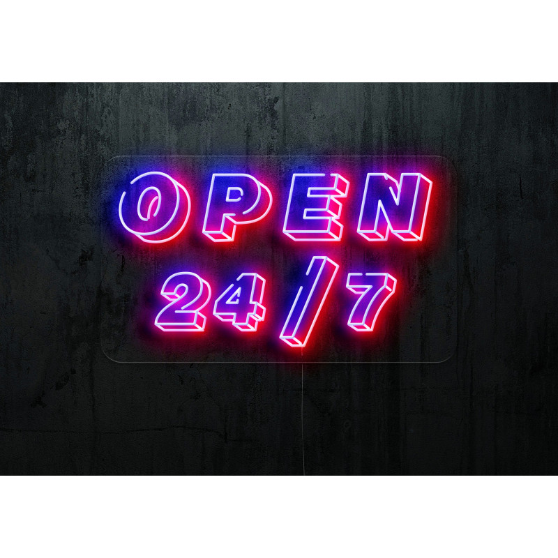 NEON LED OPEN 24, LIGHTSANDWIRES