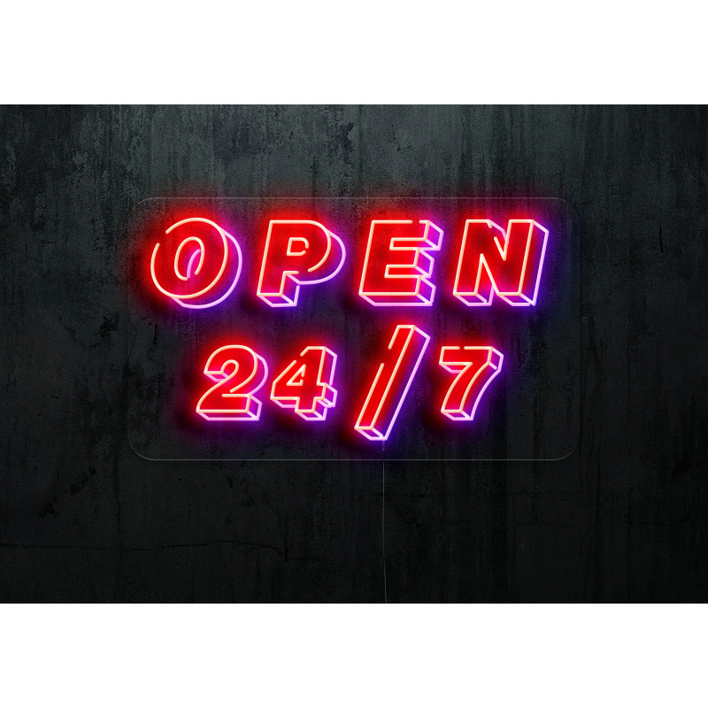 NEON LED OPEN 24, LIGHTSANDWIRES