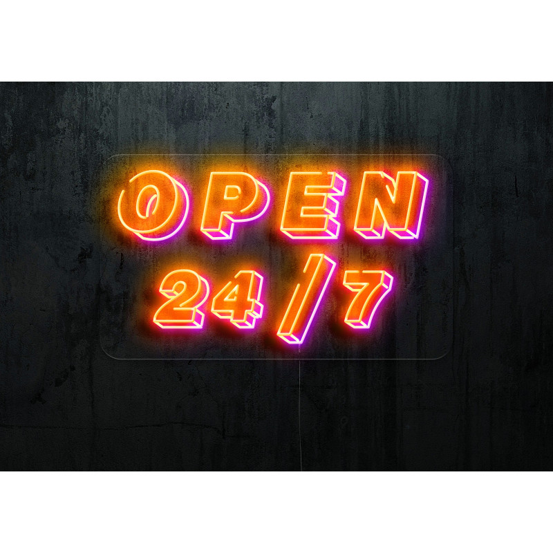 NEON LED OPEN 24, LIGHTSANDWIRES