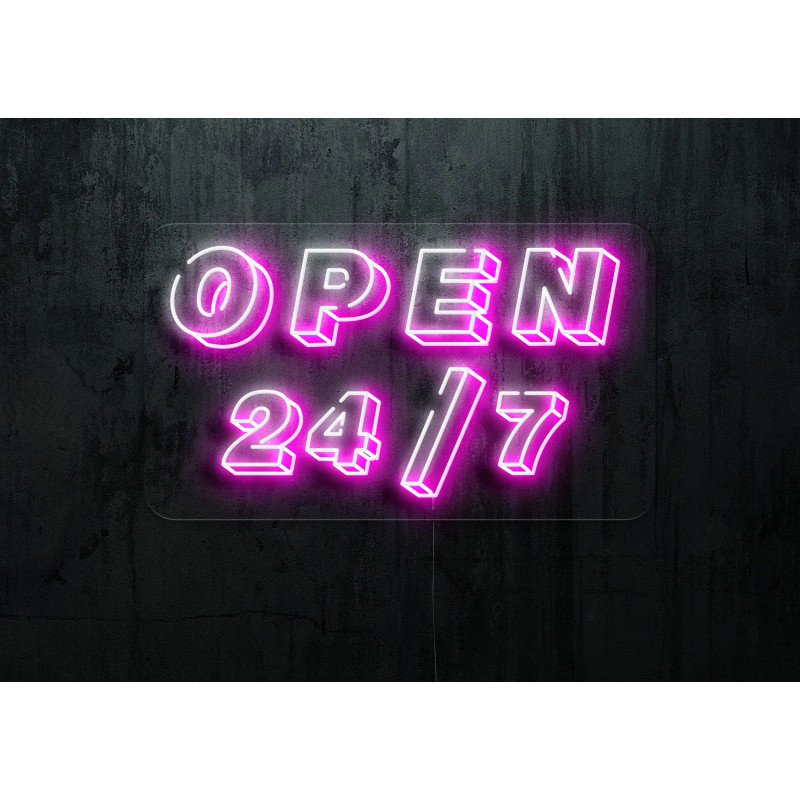 NEON LED OPEN 24, LIGHTSANDWIRES