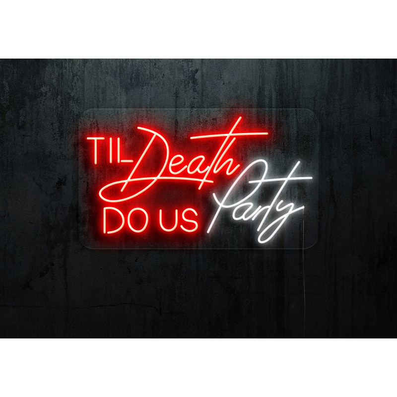 Carteles de neón LED - Luces de neón "Til deadth dous party"