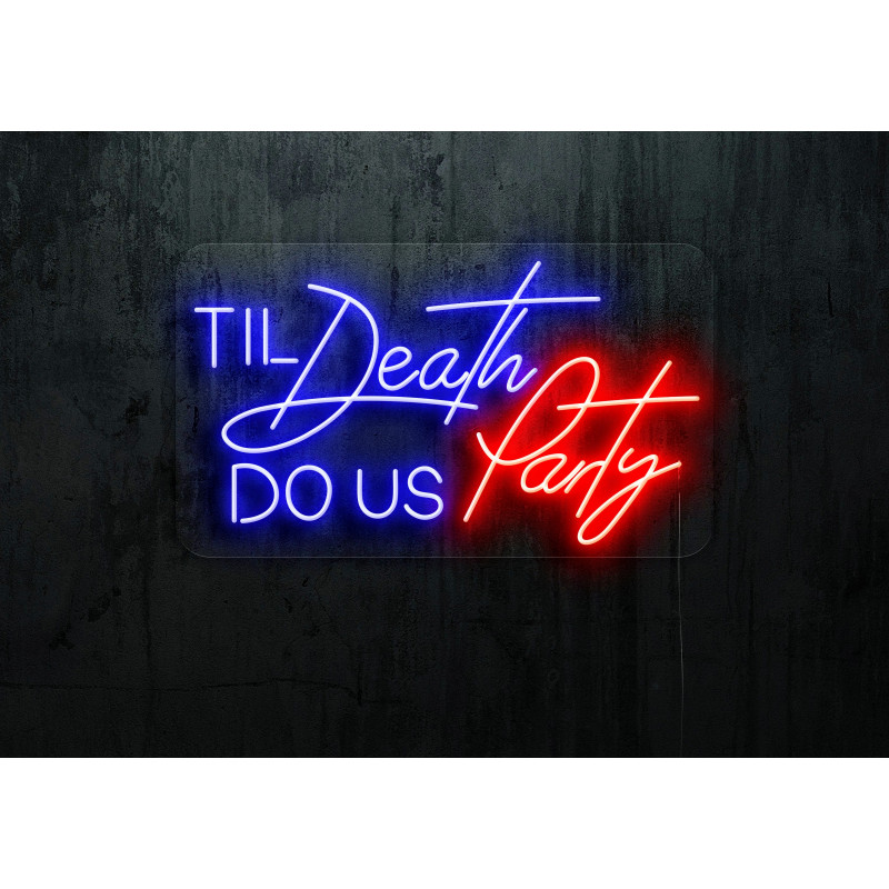 Carteles de neón LED - Luces de neón "Til deadth dous party"