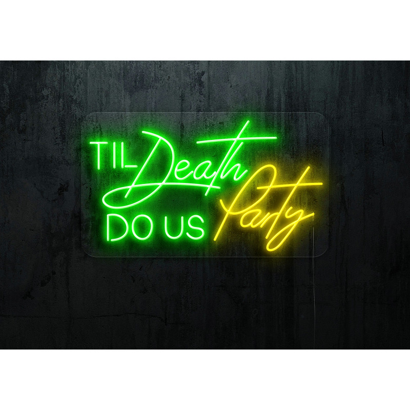 Carteles de neón LED - Luces de neón "Til deadth dous party"