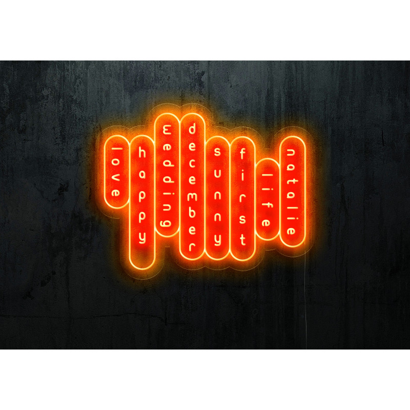Carteles de neón LED - Luces de neón "Sopa de letras"