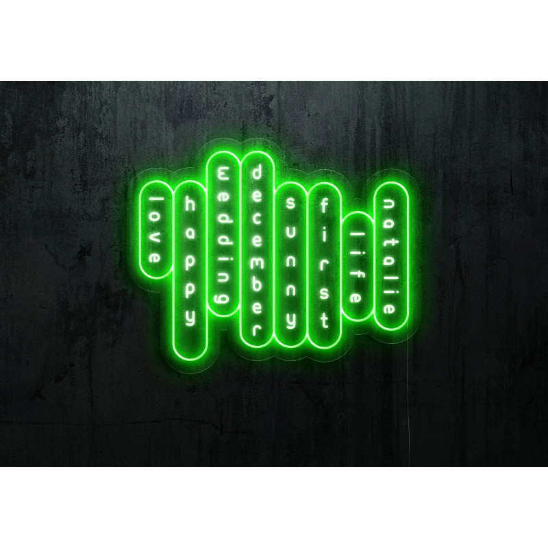 Carteles de neón LED - Luces de neón "Sopa de letras"