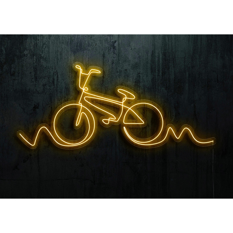 neon led silueta bici, lightsandwires