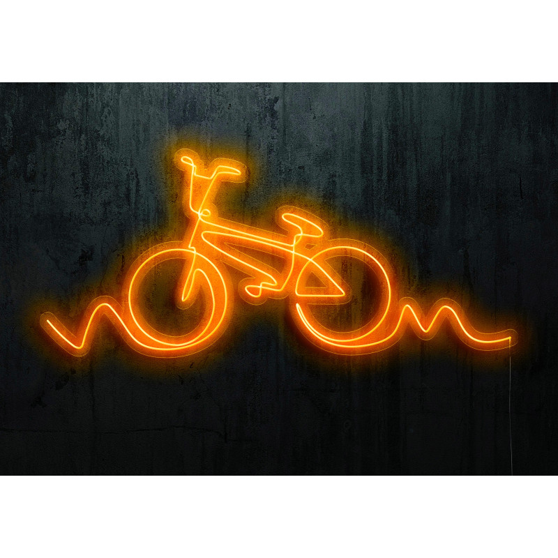 neon led silueta bici, lightsandwires