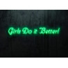 Carteles de neón LED - Luces de neón "Girls do it better"