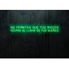 Carteles de Neón Led - Luces de neón "No permitas que tus miedos ocupen el lugar de tus sueños"
