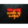 Carteles de Neón Led - Luces de neón "You are made of magic"